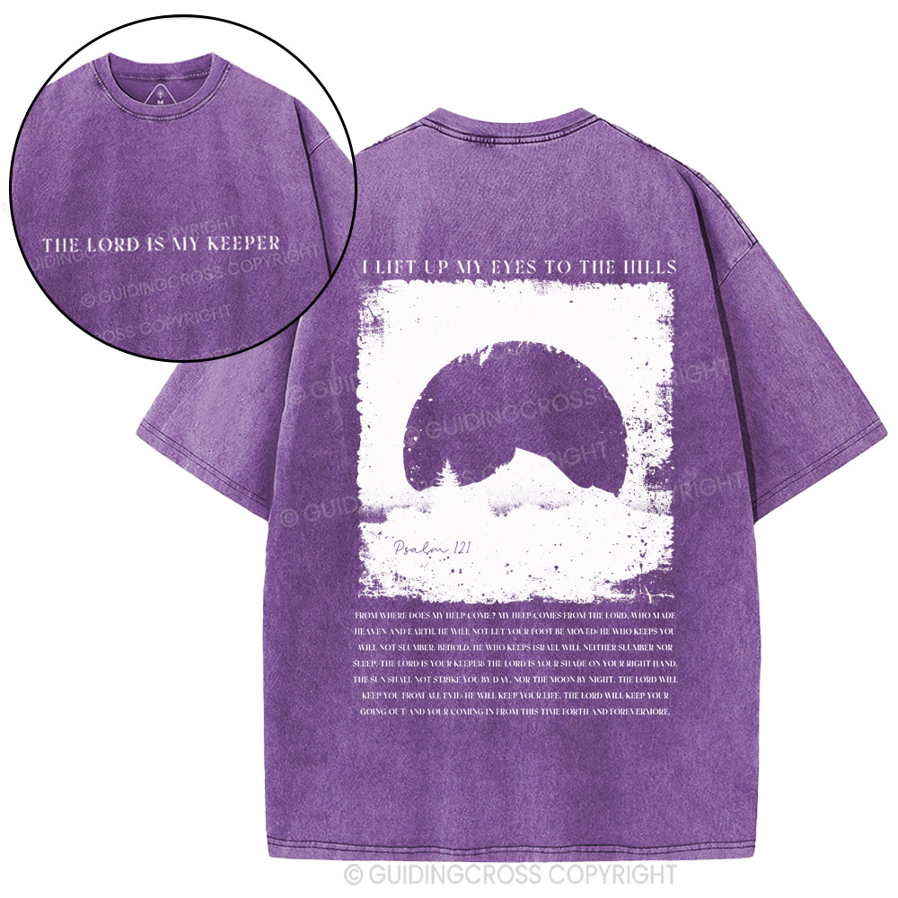 The Lord Is My Keeper Christian Washed T-Shirt