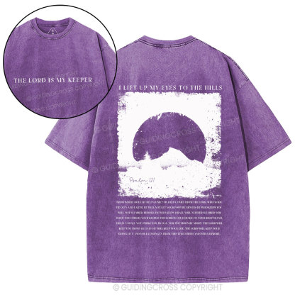 The Lord Is My Keeper Christian Washed T-Shirt