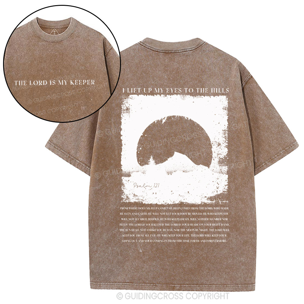 The Lord Is My Keeper Christian Washed T-Shirt