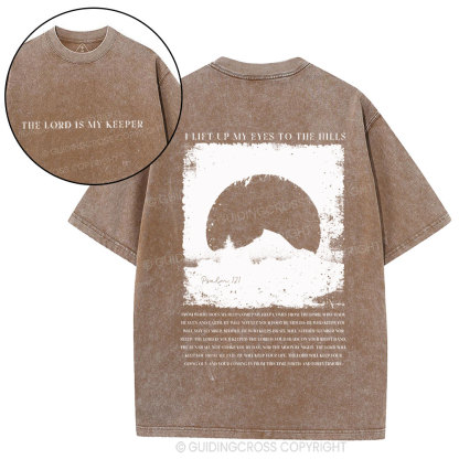 The Lord Is My Keeper Christian Washed T-Shirt