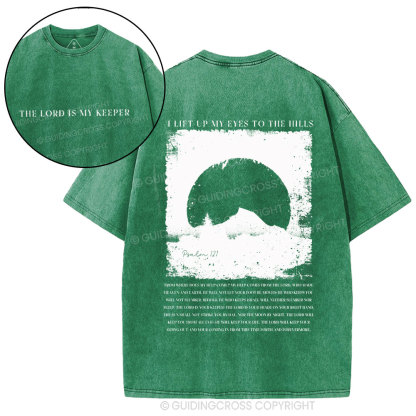 The Lord Is My Keeper Christian Washed T-Shirt