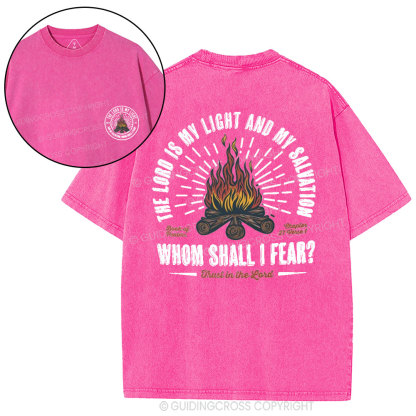 The Lord Is My Light And My Salvation Christian Washed T-Shirt