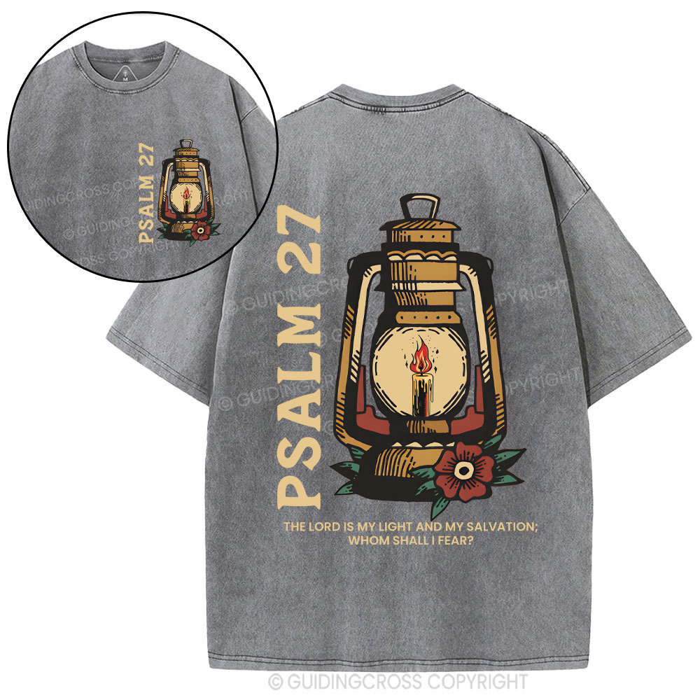 The Lord Is My Light Christian Washed T-Shirt