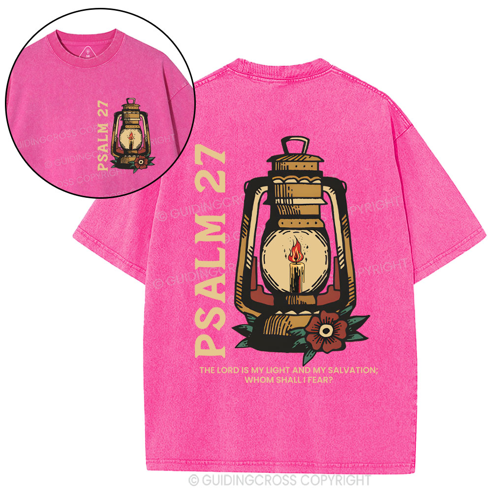 The Lord Is My Light Christian Washed T-Shirt