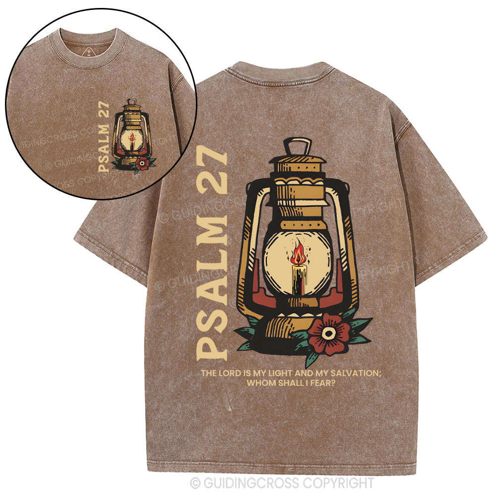 The Lord Is My Light Christian Washed T-Shirt