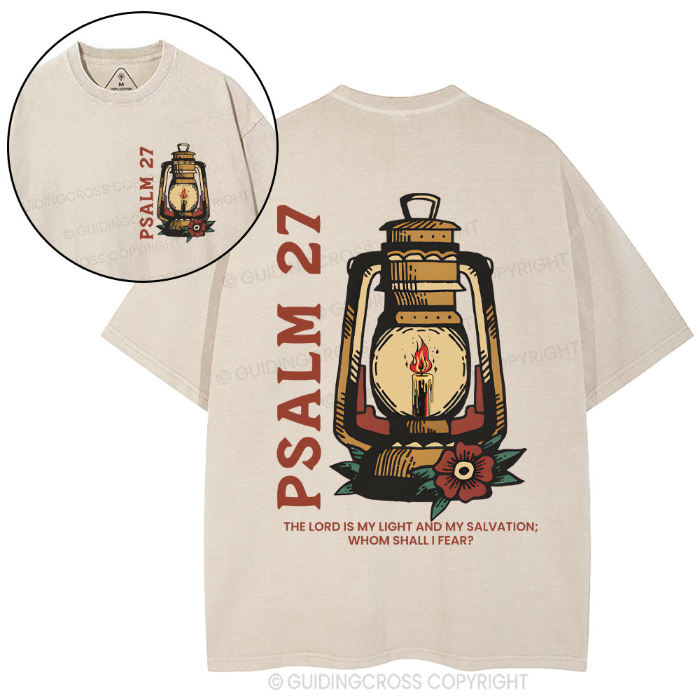 The Lord Is My Light Christian Washed T-Shirt