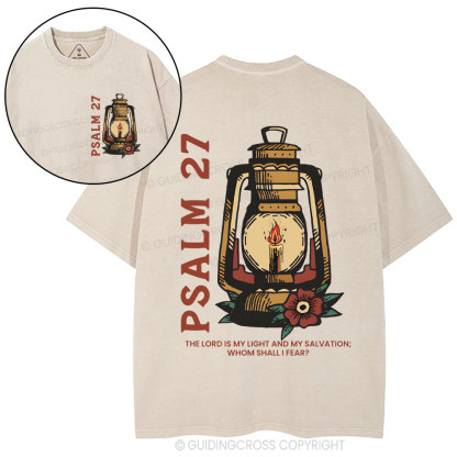 The Lord Is My Light Christian Washed T-Shirt