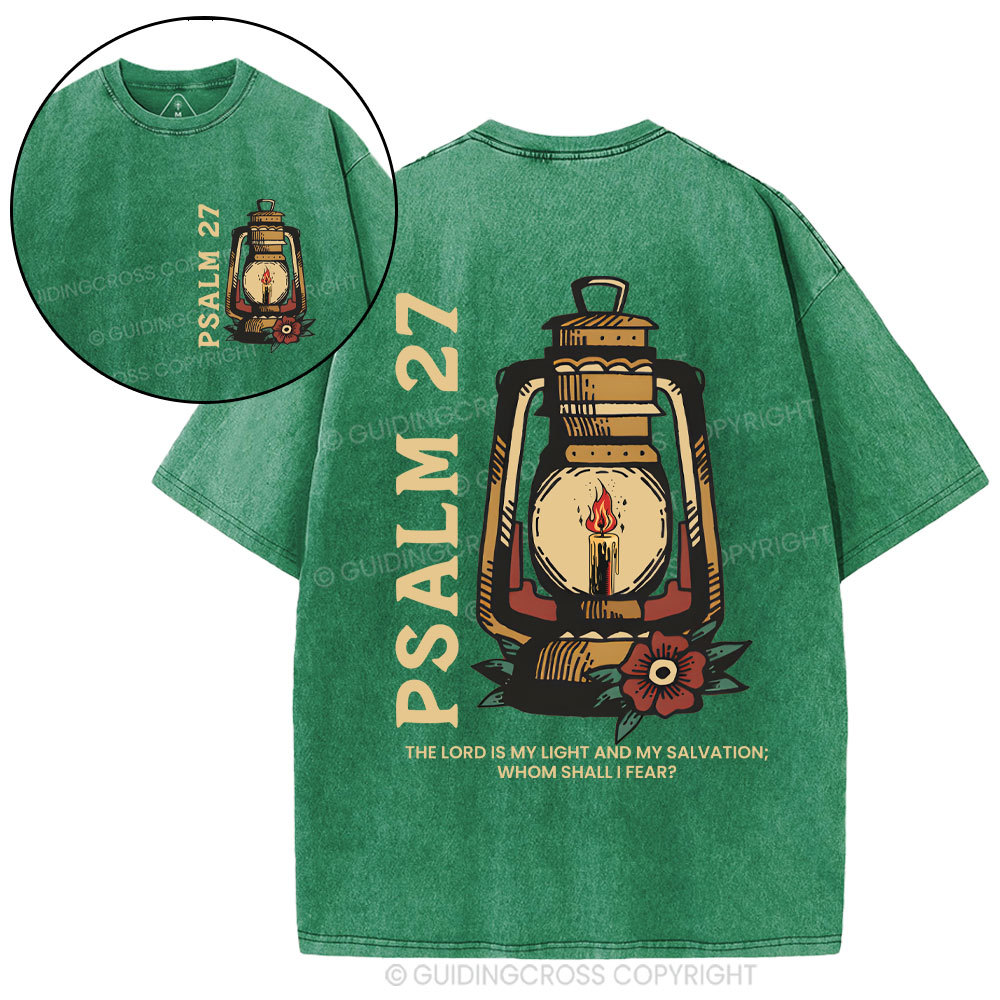 The Lord Is My Light Christian Washed T-Shirt