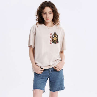 The Lord Is My Light Christian Washed T-Shirt