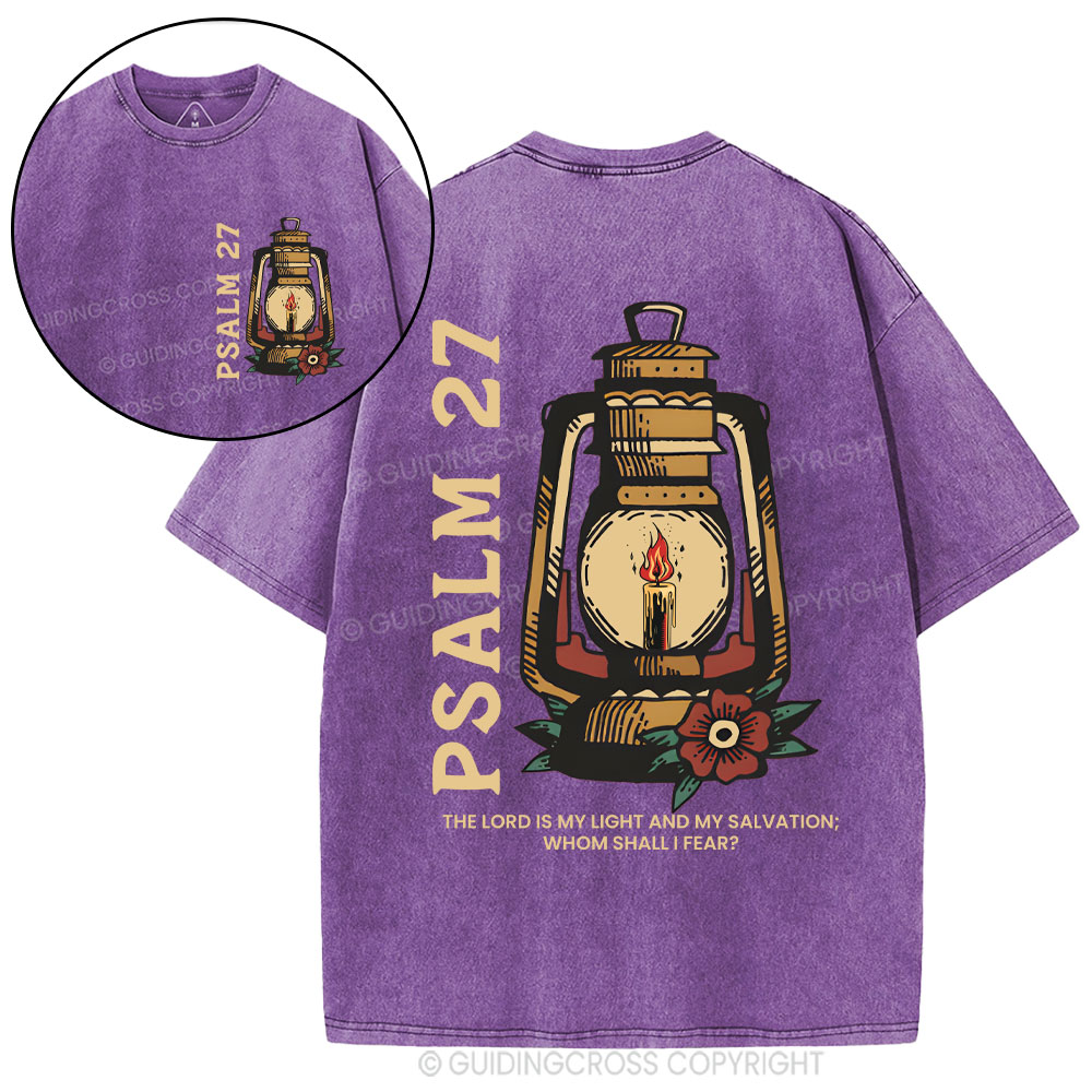 The Lord Is My Light Christian Washed T-Shirt