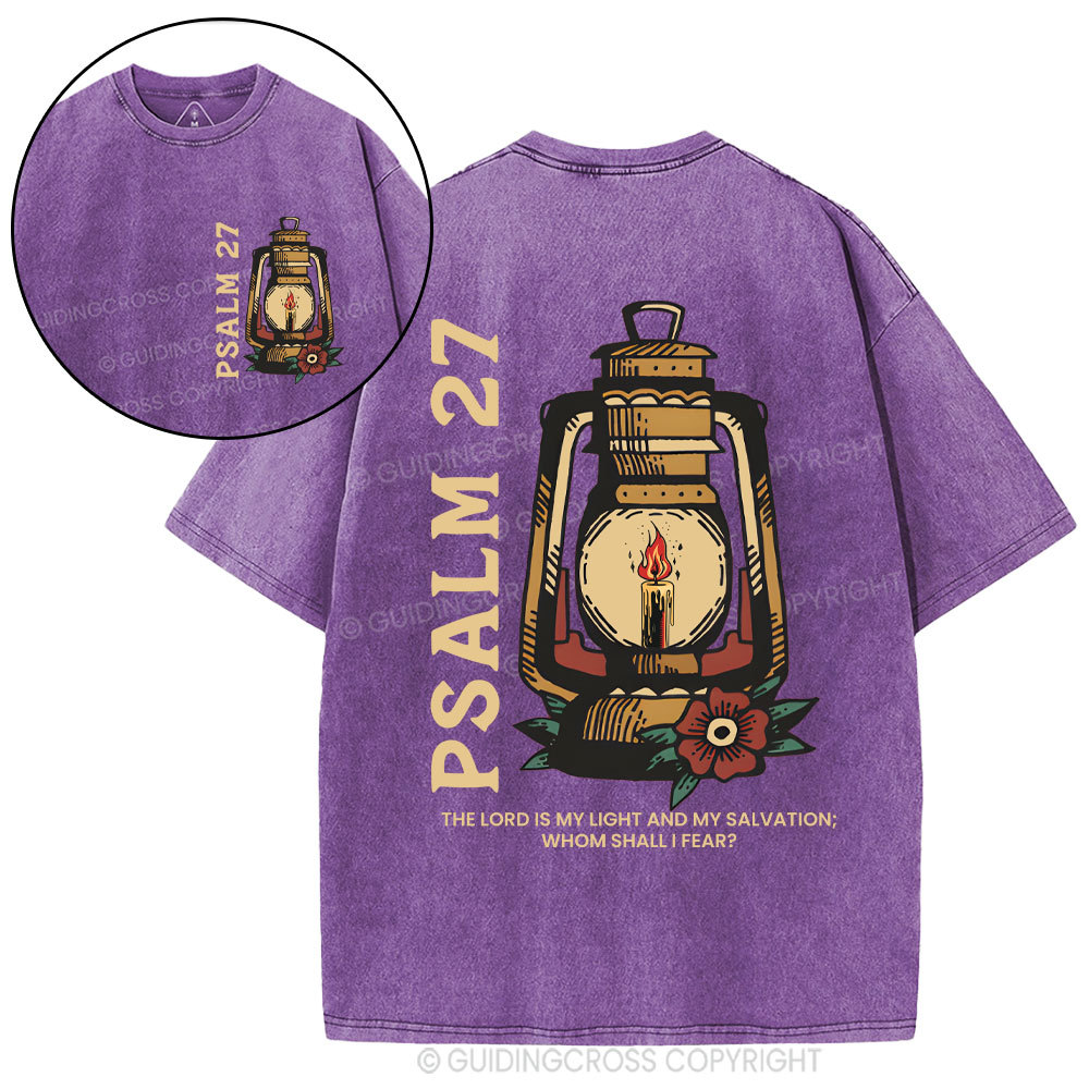 The Lord Is My Light Christian Washed T-Shirt
