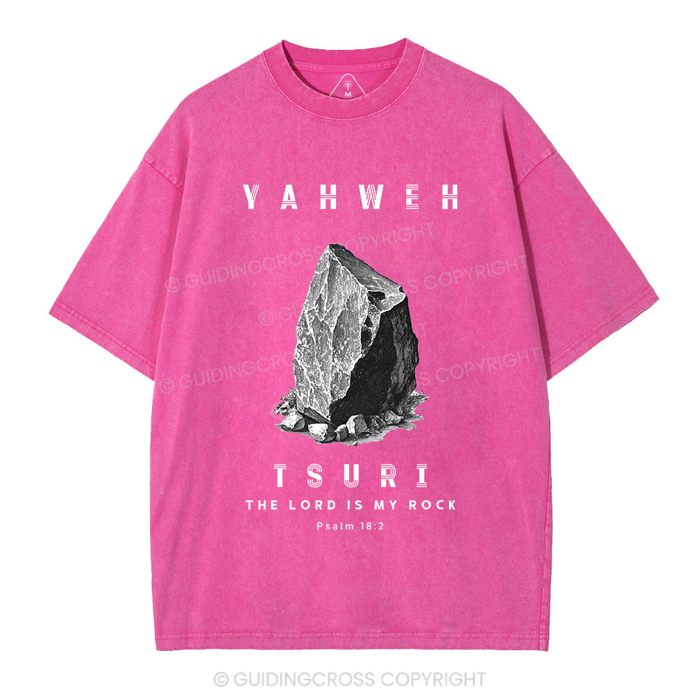 The Lord Is My Rock Christian Washed T-Shirt