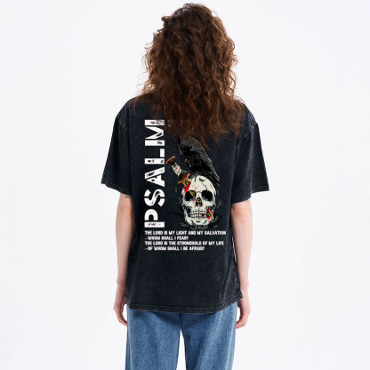 The Lord Is My  Salvation Christian Washed T-Shirt