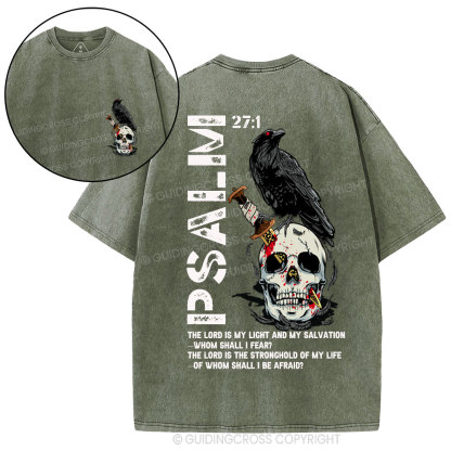 The Lord Is My  Salvation Christian Washed T-Shirt