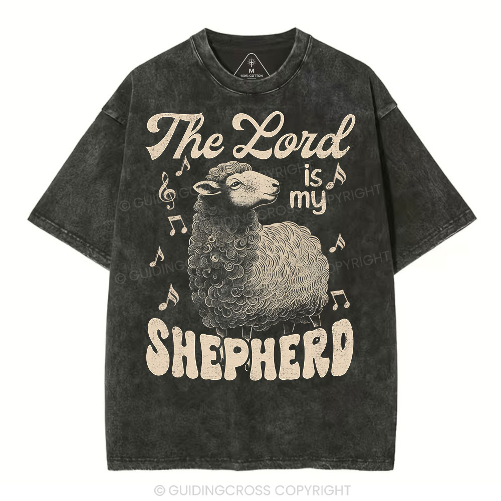 The Lord Is My Sheperd Christian Washed T-Shirt Sale - GuidingCross