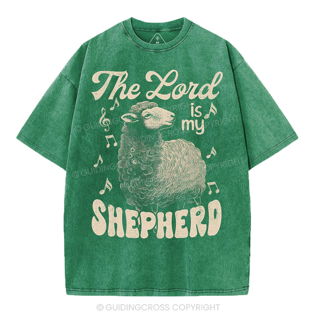 The Lord Is My Shepherd Christian Washed T-Shirt