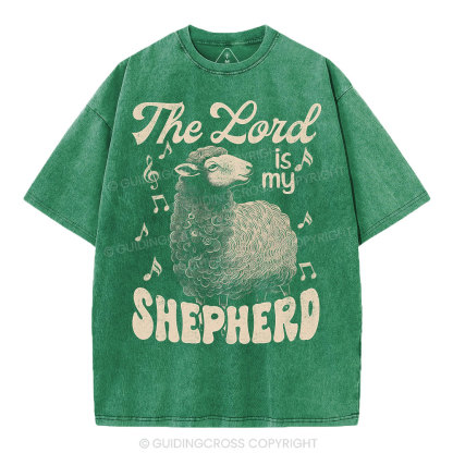 The Lord Is My Shepherd Christian Washed T-Shirt