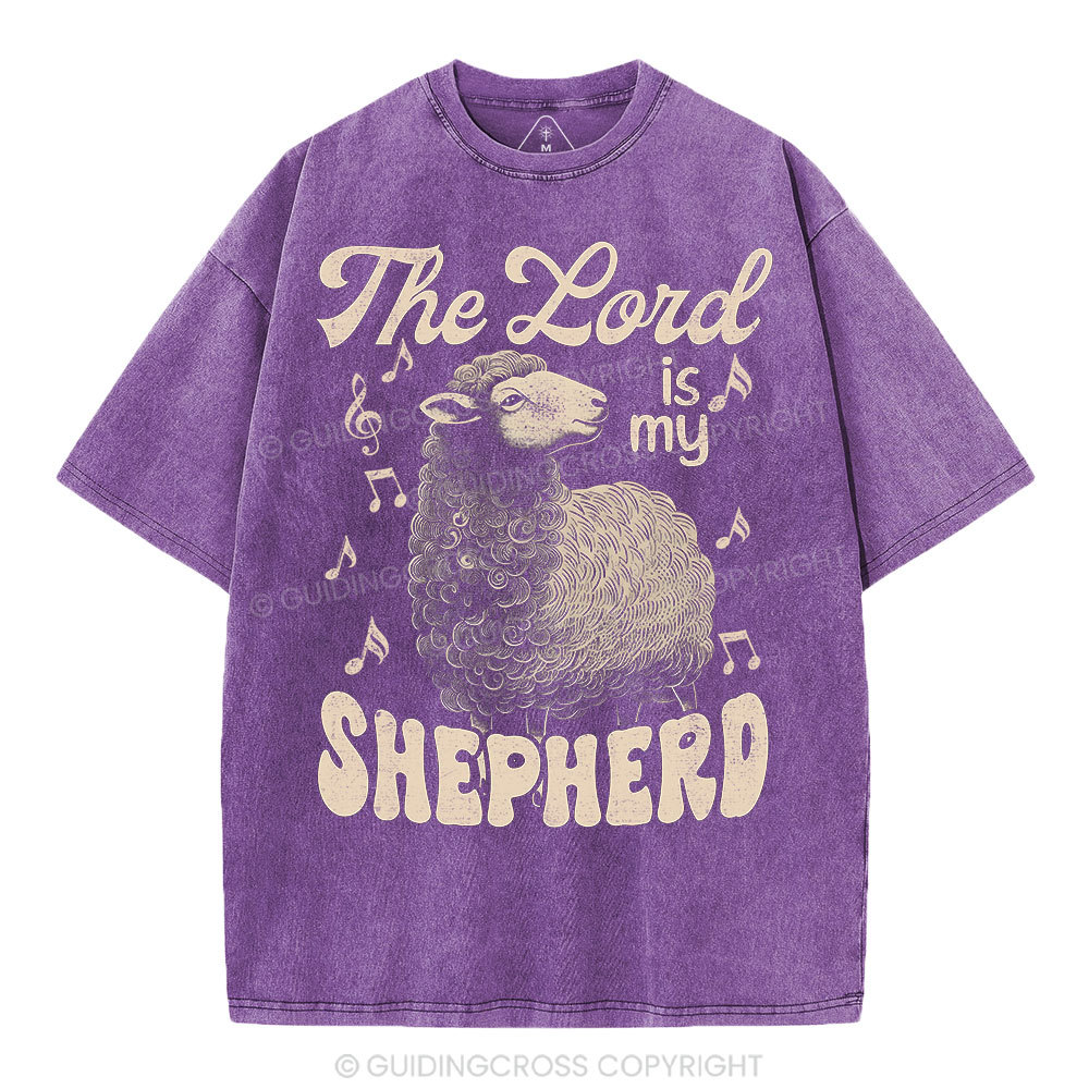 The Lord Is My Shepherd Christian Washed T-Shirt