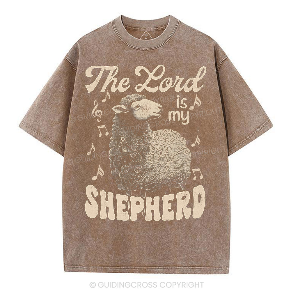 The Lord Is My Shepherd Christian Washed T-Shirt