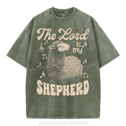 The Lord Is My Shepherd Christian Washed T-Shirt