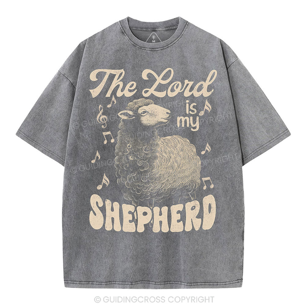 The Lord Is My Shepherd Christian Washed T-Shirt