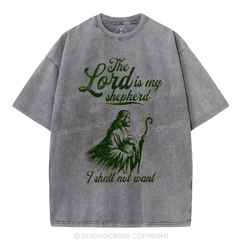 The Lord Is My Sheperd Christian Washed T-Shirt