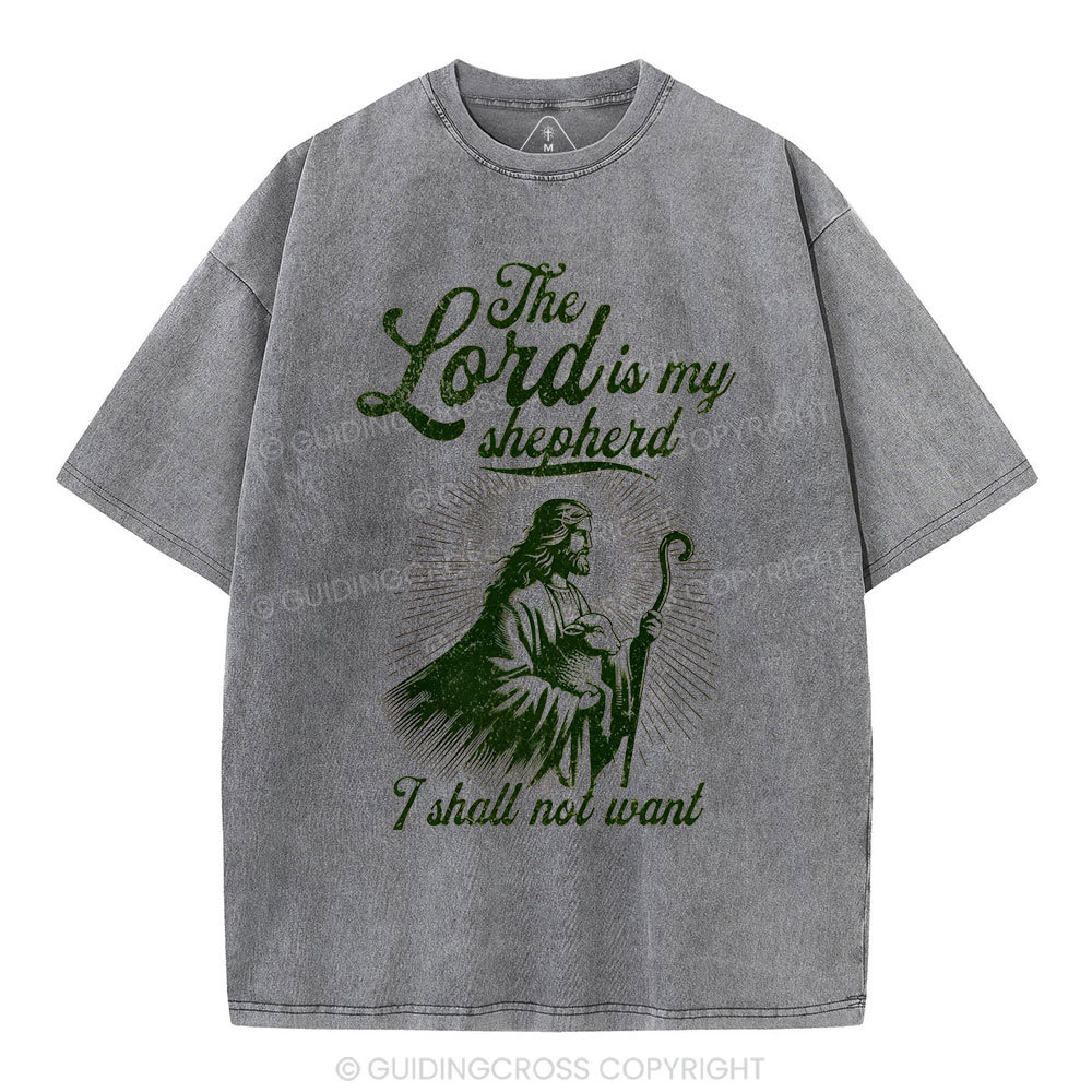 The Lord Is My Sheperd Christian Washed T-Shirt