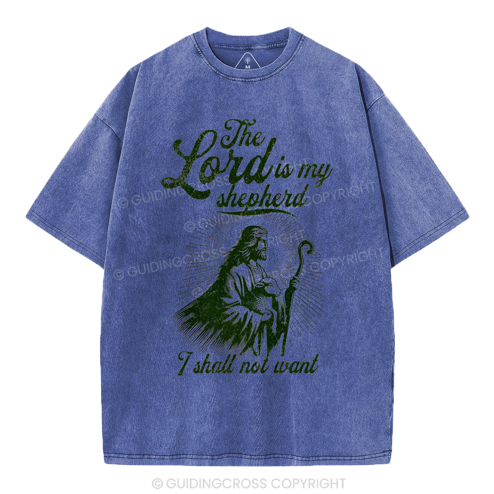 The Lord Is My Sheperd Christian Washed T-Shirt
