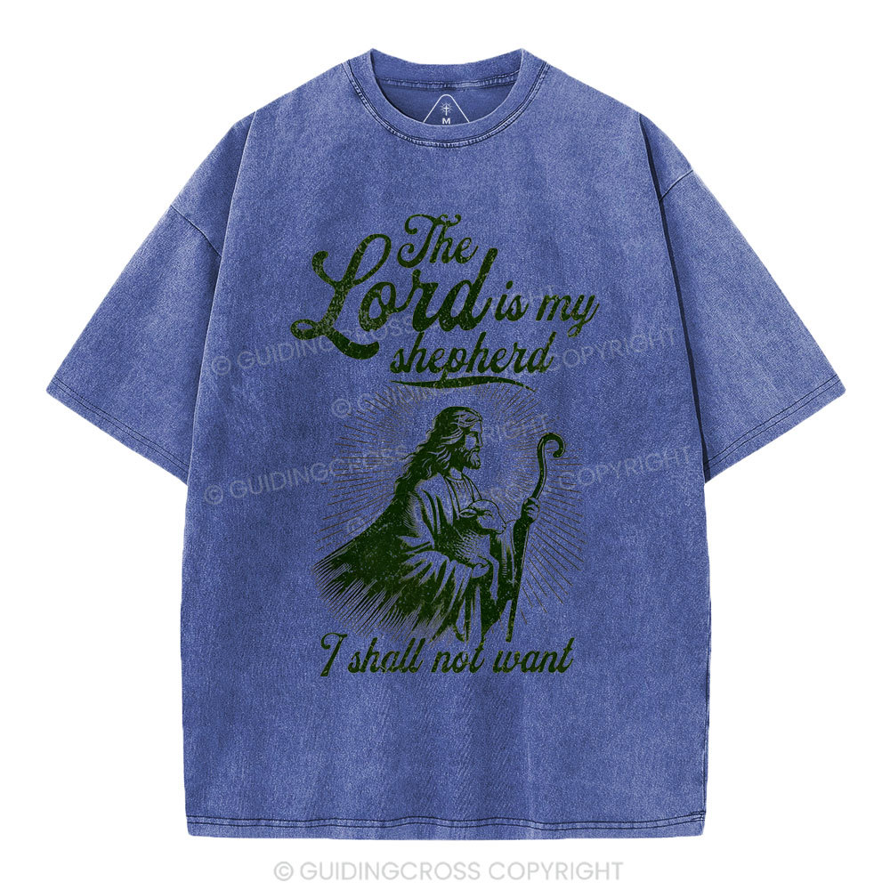 The Lord Is My Sheperd Christian Washed T-Shirt