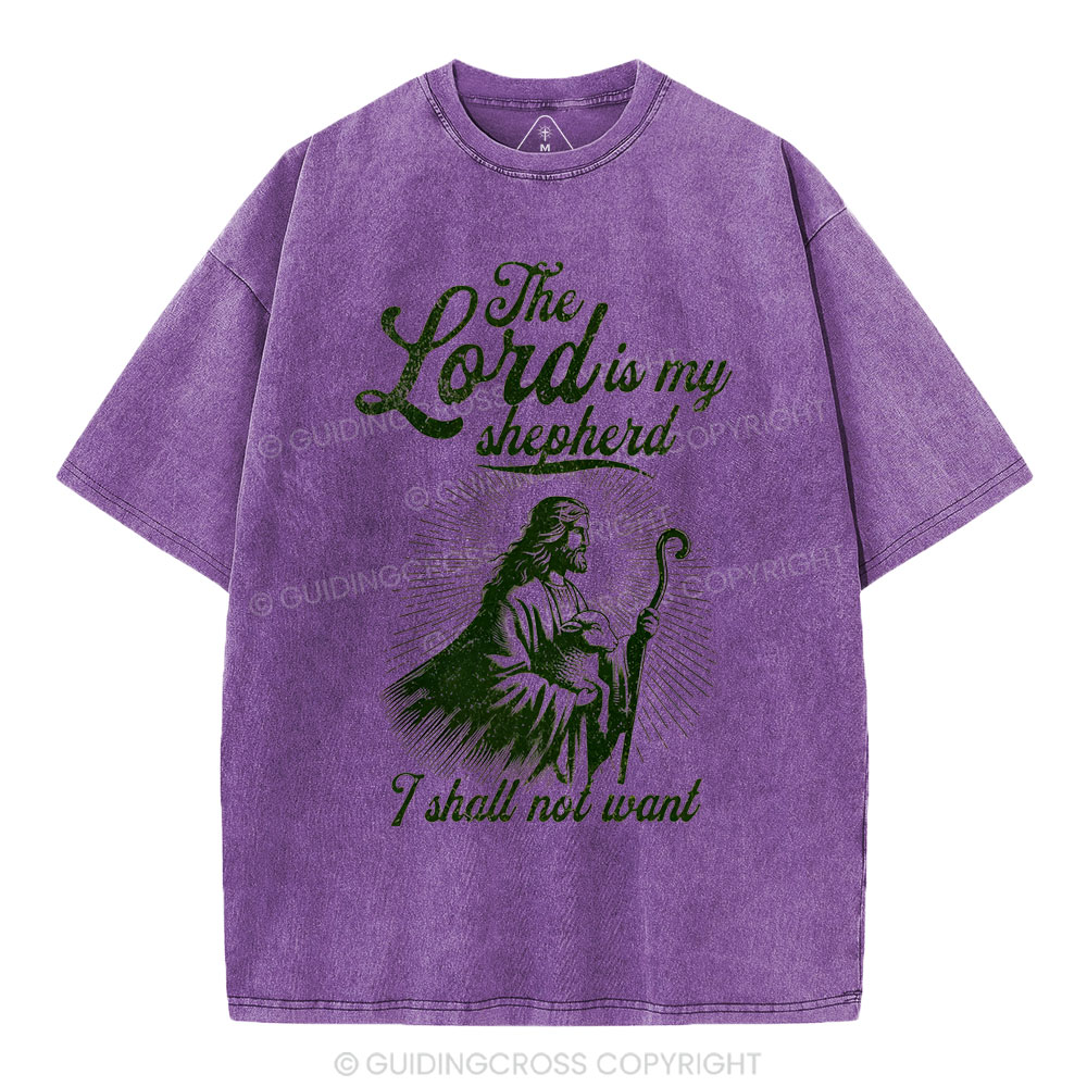 The Lord Is My Sheperd Christian Washed T-Shirt
