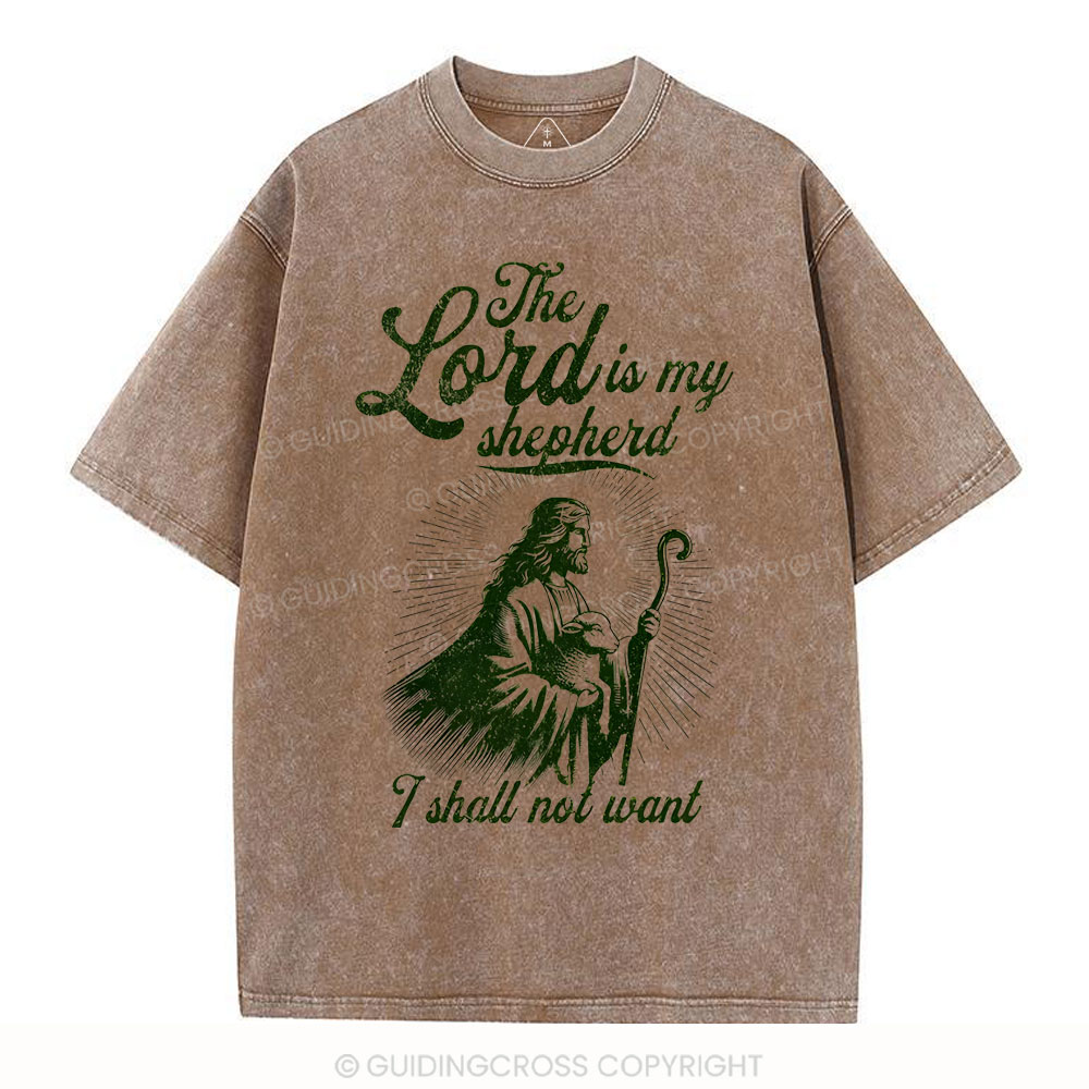 The Lord Is My Sheperd Christian Washed T-Shirt