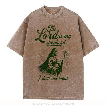 The Lord Is My Sheperd Christian Washed T-Shirt