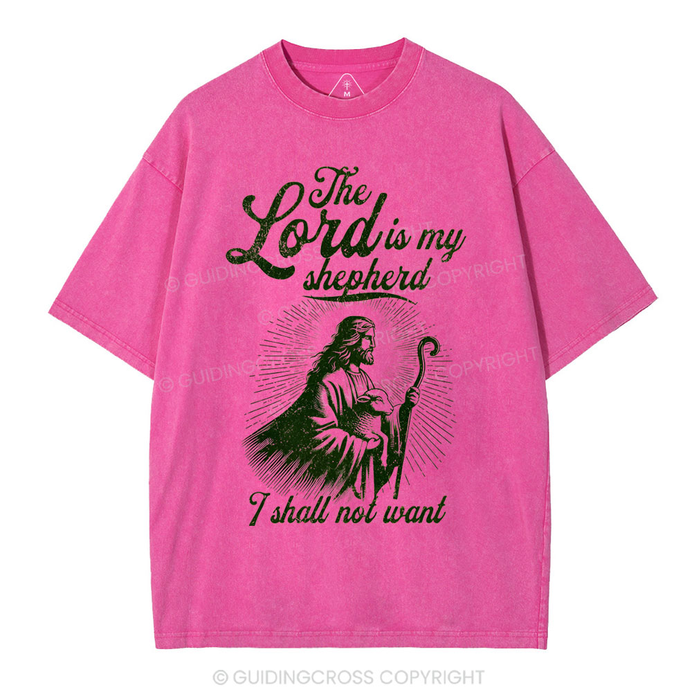 The Lord Is My Sheperd Christian Washed T-Shirt