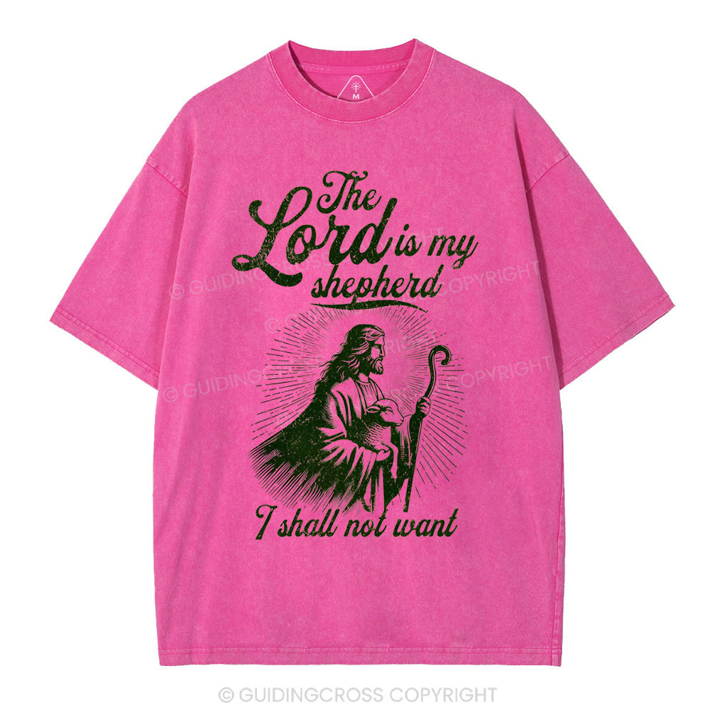 The Lord Is My Sheperd Christian Washed T-Shirt
