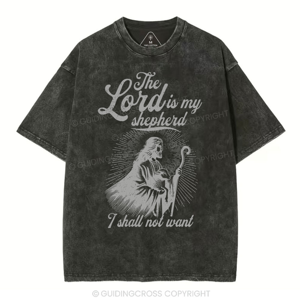The Lord Is My Sheperd Christian Washed T-Shirt