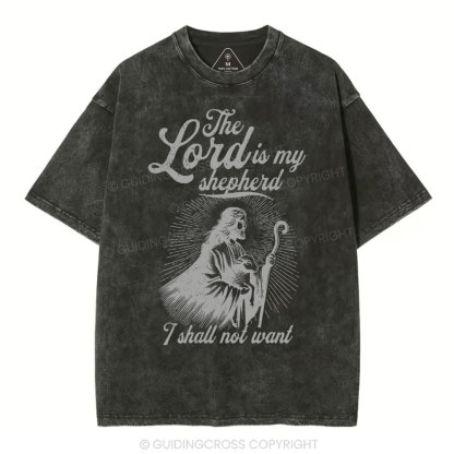 The Lord Is My Sheperd Christian Washed T-Shirt