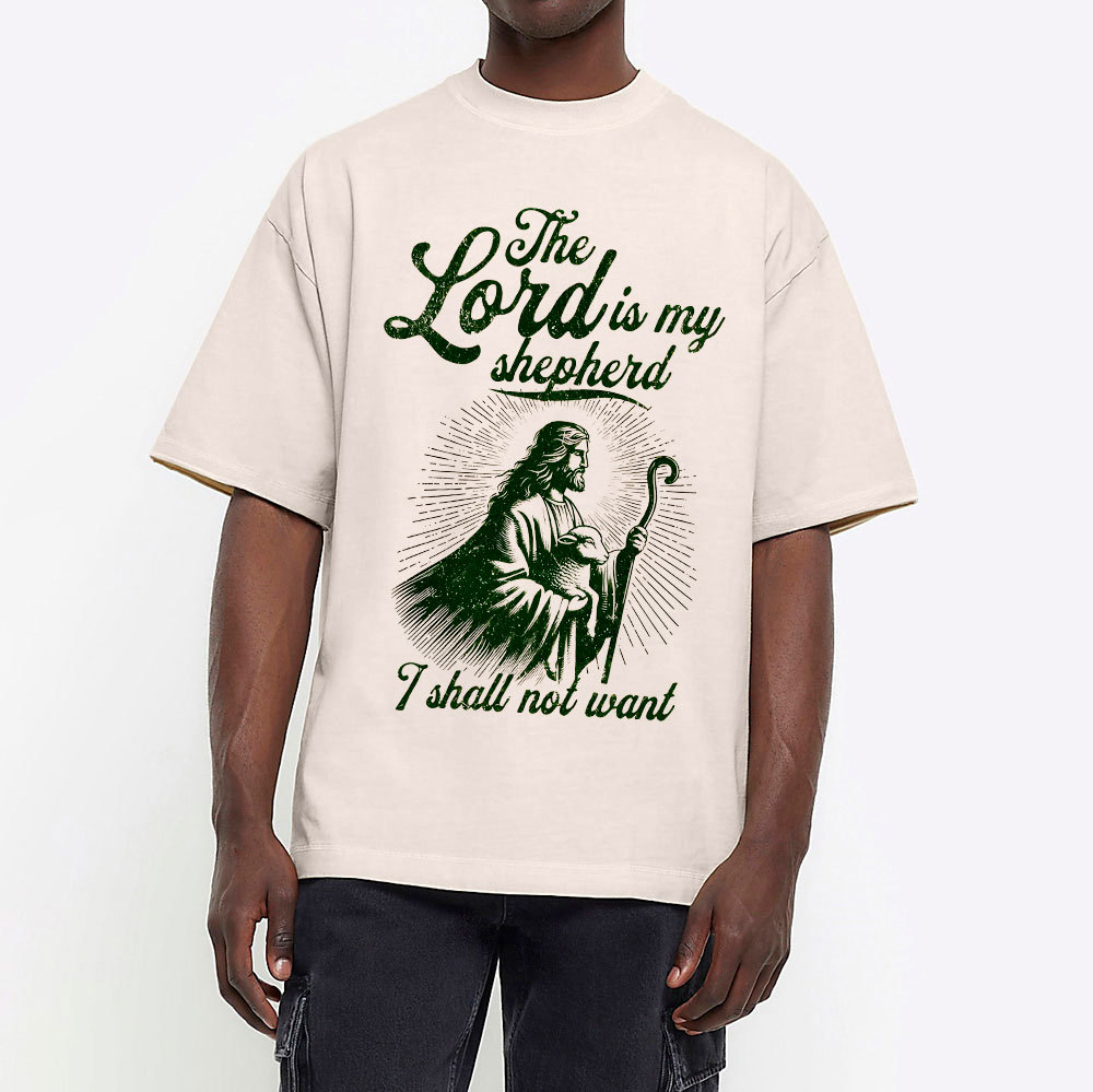 The Lord Is My Sheperd Christian Washed T-Shirt