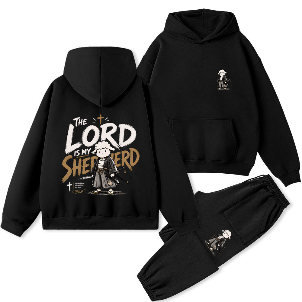 The Lord Is My Shepherd Christian Premium Fleece Hoodie Set