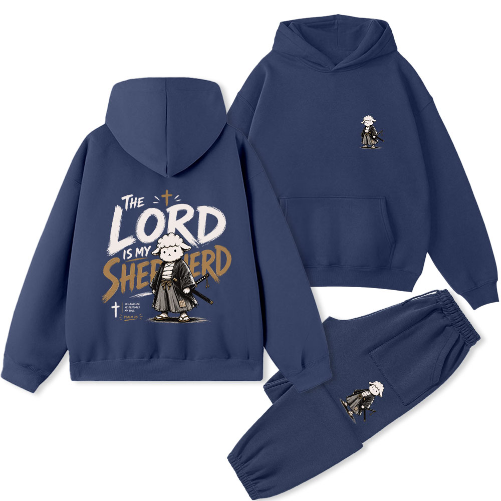 The Lord Is My Shepherd Christian Premium Fleece Hoodie Set