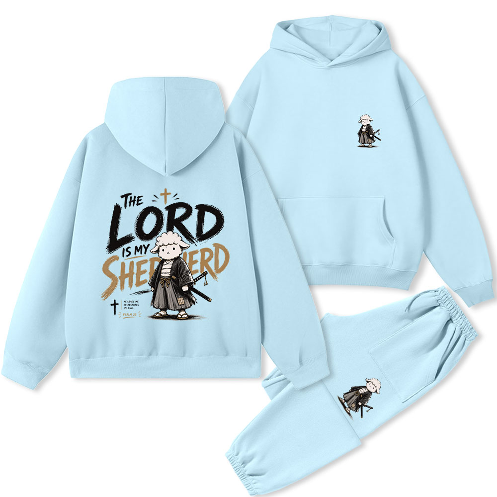 The Lord Is My Shepherd Christian Premium Fleece Hoodie Set