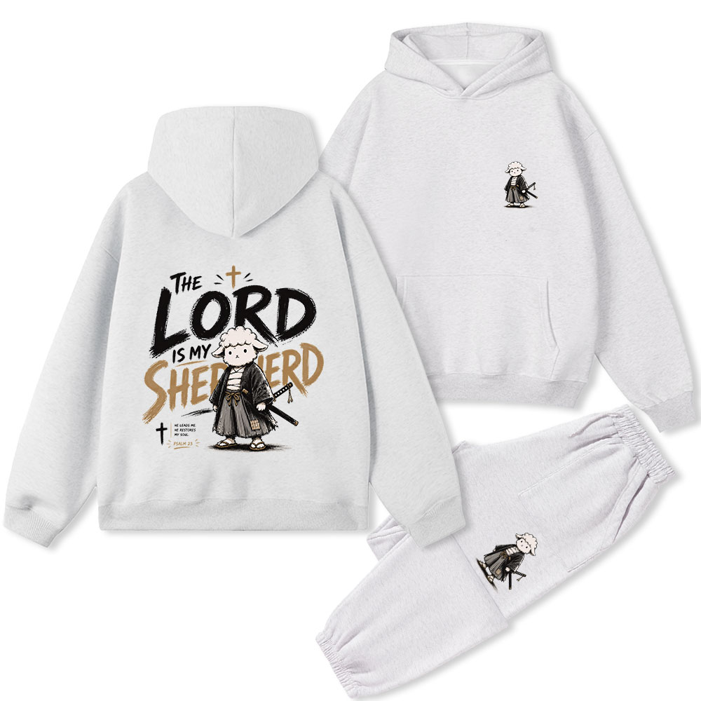 The Lord Is My Shepherd Christian Premium Fleece Hoodie Set
