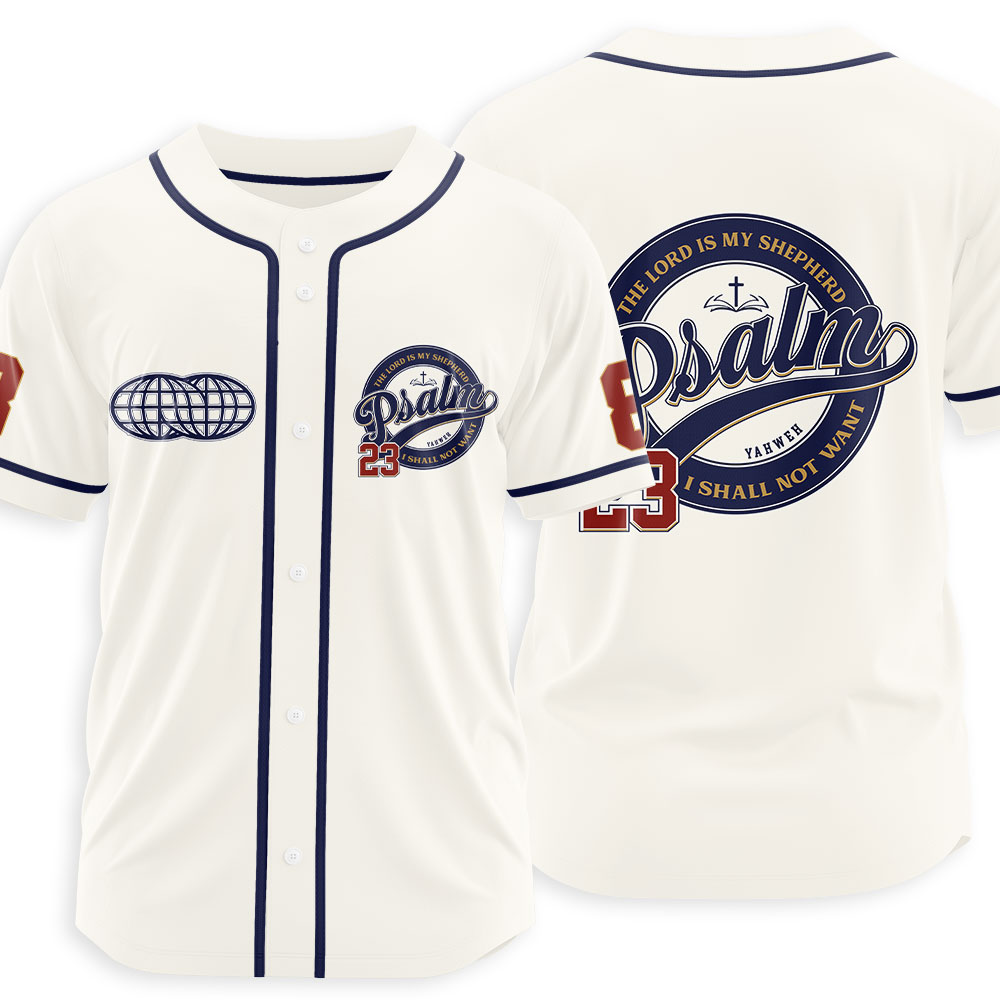 The Lord Is My Shepherd Christian Baseball Jersey