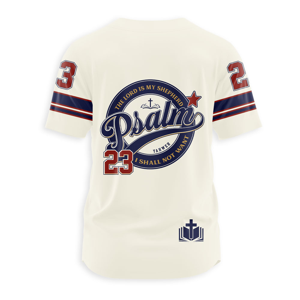The Lord Is My Shepherd Christian Baseball Jersey