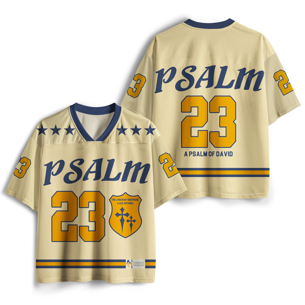 The Lord Is My Shepherd Christian Blue Mesh Jersey