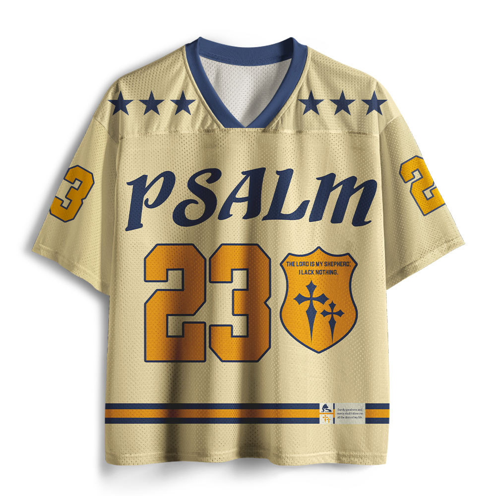 The Lord Is My Shepherd Christian Blue Mesh Jersey
