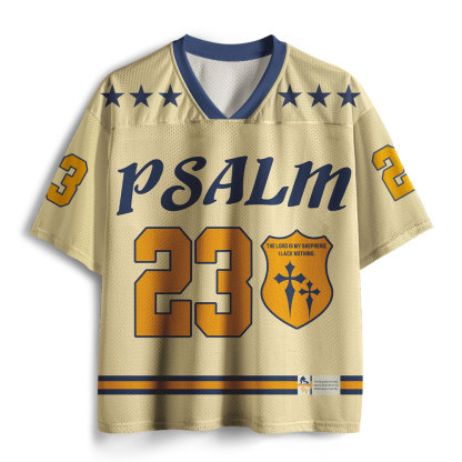 The Lord Is My Shepherd Christian Blue Mesh Jersey