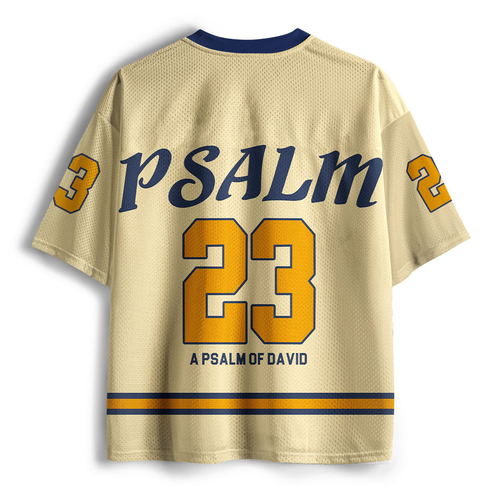 The Lord Is My Shepherd Christian Blue Mesh Jersey