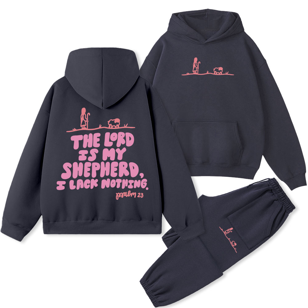 The Lord Is My Shepherd Christian Fleece Hoodie Set