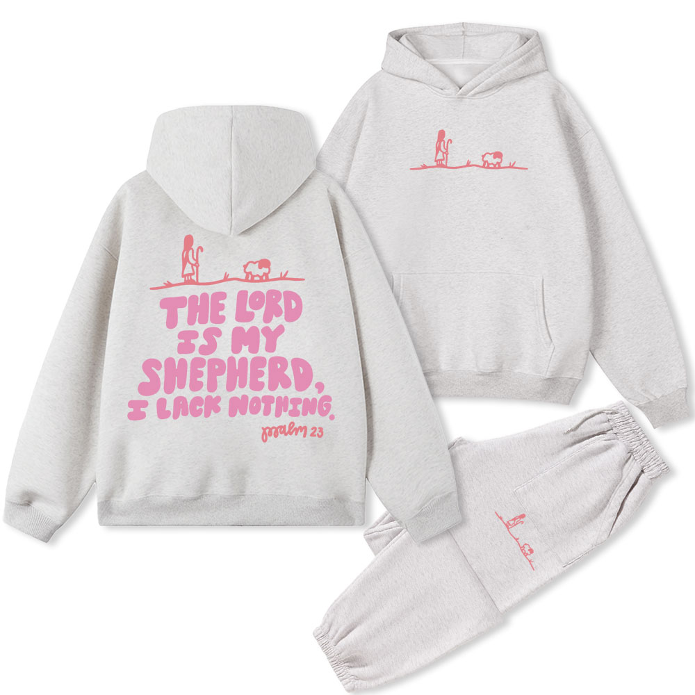 The Lord Is My Shepherd Christian Fleece Hoodie Set