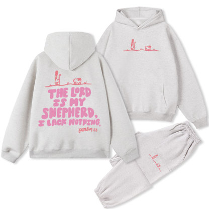 The Lord Is My Shepherd Christian Fleece Hoodie Set